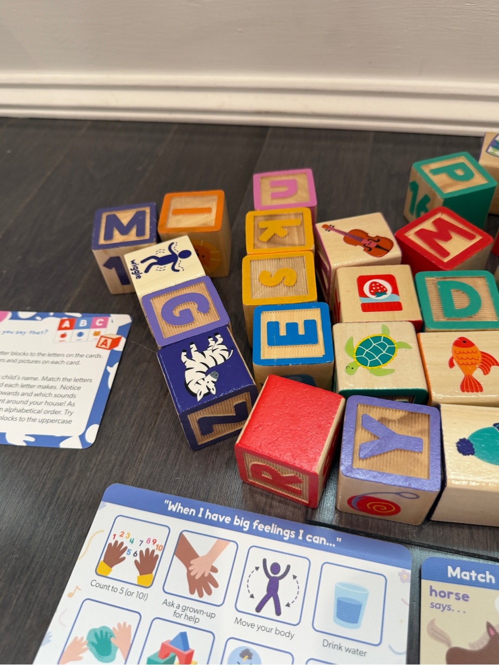 Ms. Rachel Multicolor Wooden Alphabet & Number Block Learning Set Activity Cards - Picture 2 of 10